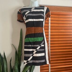 Derek Lam Colorblock Jacket with Black, Brown, White, and Green